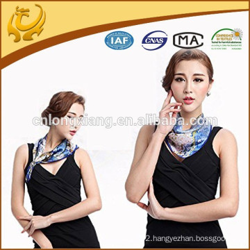 2015 Famous Brand Pure Silk Square Office Dress Accessories Digital Printed Ladies Scarves Satin Foulard